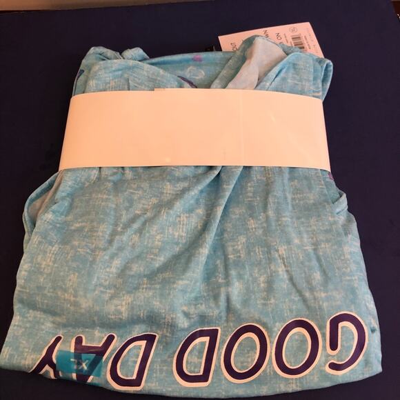 Jaclyn Intimates Blue White Soft Pajama Set XL Today is Gonna Be a Good NWT NEW - Picture 6 of 7